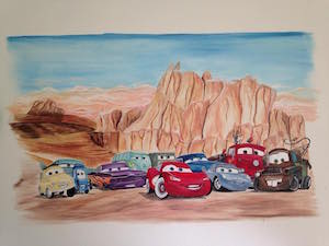 Een stoere Cars schildering